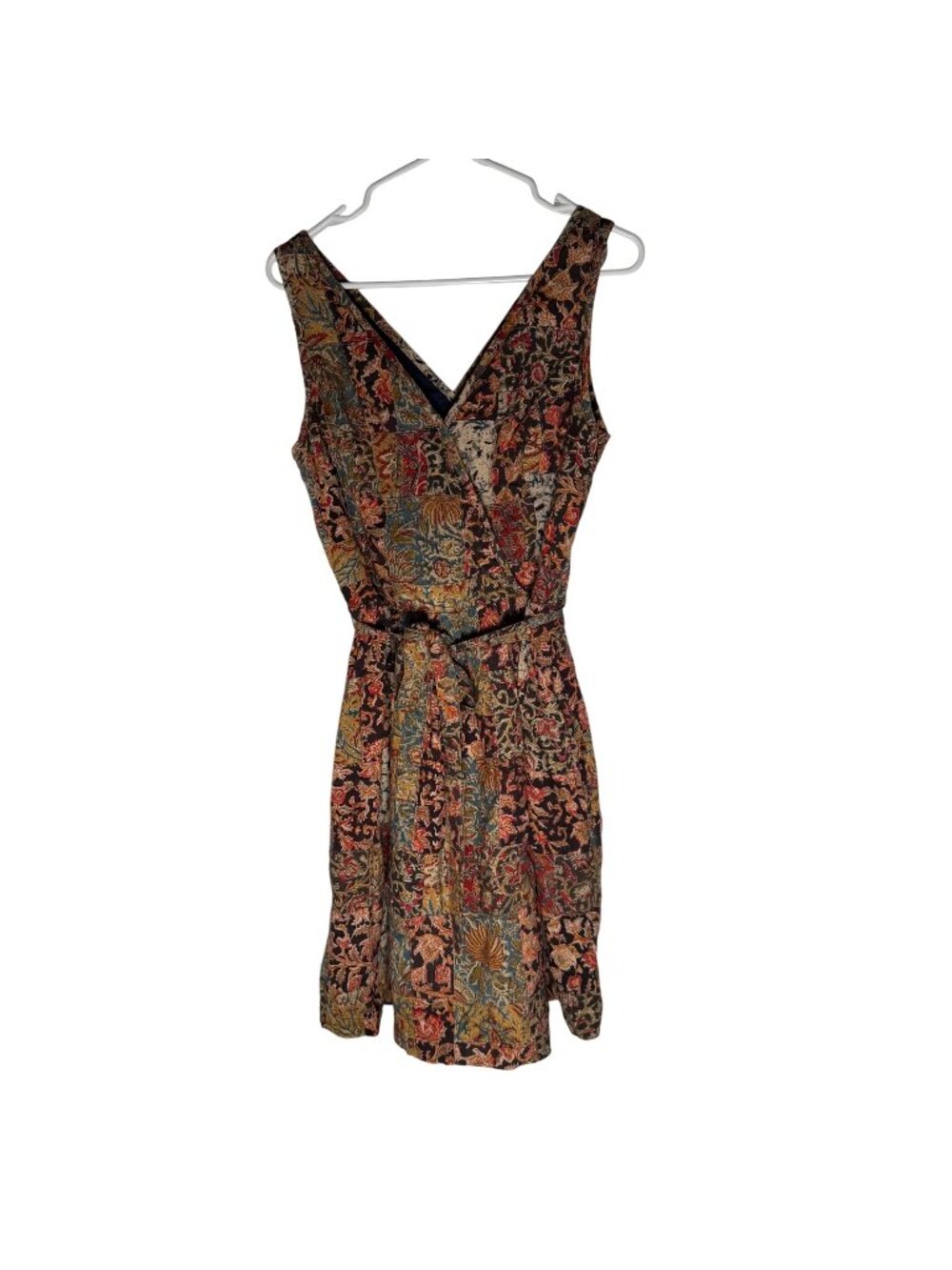 Tommy Hilfiger Womens Size 6 Sleeveless Floral Patchwork Wrap Dress